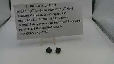 SMITH & WESSON M&P 1.0/M&P M2.0 Manual Safety Frame Plug Set Black 3017856