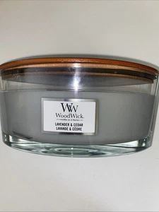 Vela perfumada Woodwick elipse lavanda y cedro franqueo gratuito - Imagen 1 de 5