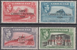EDSROOM-20615 Gibraltar 127-130 LH 1950 Complete New Constitution - Picture 1 of 2