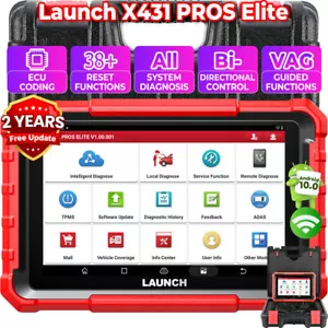 2025 LAUNCH X431 PRO ELITE PRO V OBD2 dispositivo diagnostico TUTTO IL SISTEMA codifica ECU - Foto 1 di 19