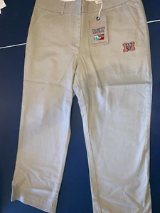 Pantalones capri chinos Campus con logotipo de Mercer Bears nuevos para dama - Imagen 1 de 3