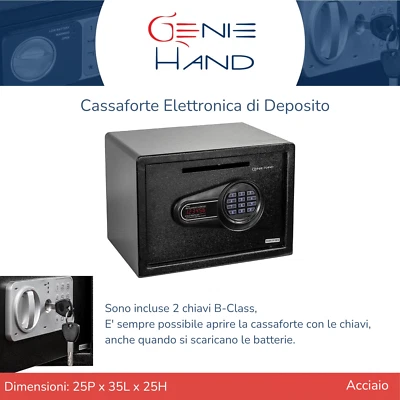 Cassaforte Elettronica a Muro con Chiave e Serratura Motorizzata di Deposito - Immagine 1 di 4