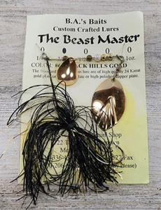 Vintage BA's Baits The Beast Master Custom Crafted Lure 3/8 oz Spinner Bait - Picture 1 of 6