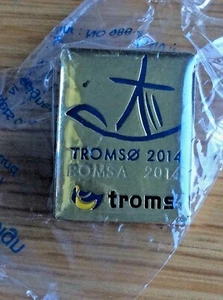 Tromsø 2014 bid candidate pins gold Troms Fiskarlag running number 0012 - Picture 1 of 2