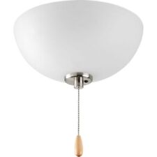 Progress Lighting Ceiling Fan Light Brushed Nickel Etched Glass Shade 525569