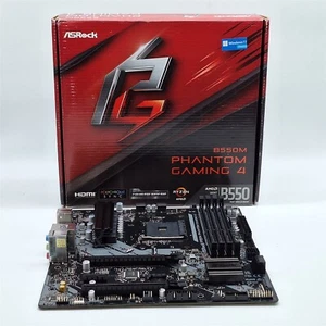ASRock AM4 AMD B550 SATA 6Gb/s Micro ATX AMD Motherboard -NOT WORKING- - Afbeelding 1 van 6