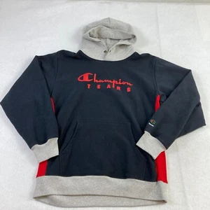 Vintage Champion Reverse Weave Denim Tears Hoodie Mens 2XL Warm Up Color Block - Picture 1 of 17