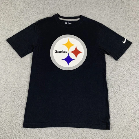 Pittsburgh Steelers T-Shirt Mens Small Black Short Sleeve Pullover Cotton Cover