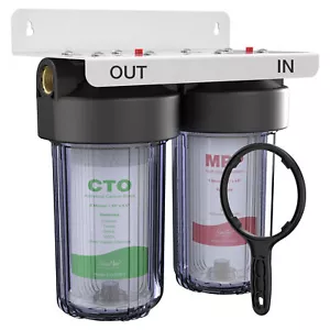 Sistema de filtro de agua para toda la casa azul grande de 10""x4,5"" para pozo/piscina/ciudad 100000 galones - Imagen 1 de 14