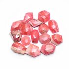 Lot de pierres précieuses naturelles rhodochrosite 9 mm-16 mm à facettes roses coupes cabines arrière plates