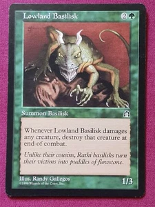 Magic The Gathering STRONGHOLD LOWLAND BASILISK green card MTG - Picture 1 of 2