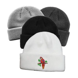 Macaw parrot bird embroidered docker beanie hat, dock beanie hat - Picture 1 of 3