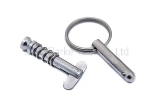 Stainless steel quick release pin pull ring drop nose boat canopy bimini fitting - Picture 1 of 1