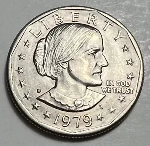 1979 D  - Susan B Anthony $1 One Dollar US Coin - Denver Good to Great Condition - Picture 1 of 2