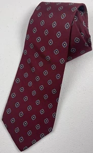 BURBERRY of London Herren 100 % Seide Krawatte ~ rot ~ geometrisch ~ hergestellt in den USA! - Bild 1 von 5