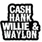 CASH HANK WILLIE & WAYLON ABZIEHBILD AUFKLEBER Werkzeugkastenfenster