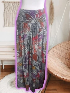 Farm Rio Isolda Anthropologie Maxi Sheer Mesh Y2K Maxi Colorful Skirt Size M - Picture 1 of 12
