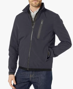 London Fog men's Softshell Jacket with removable Vest -size Large -Midnight Navy - Picture 1 of 6