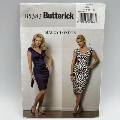 Butterick B5383 Women Sewing Pattern Maggy London Cocktail Dress Size 6-12 UC FF - Image 1 of 4