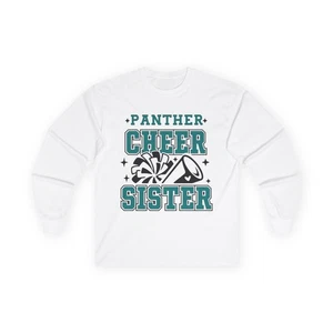 Cheer Sister Long Sleeve Shirt Custom Name Colors – 5% to Pop Warner Unisex - Picture 1 of 7