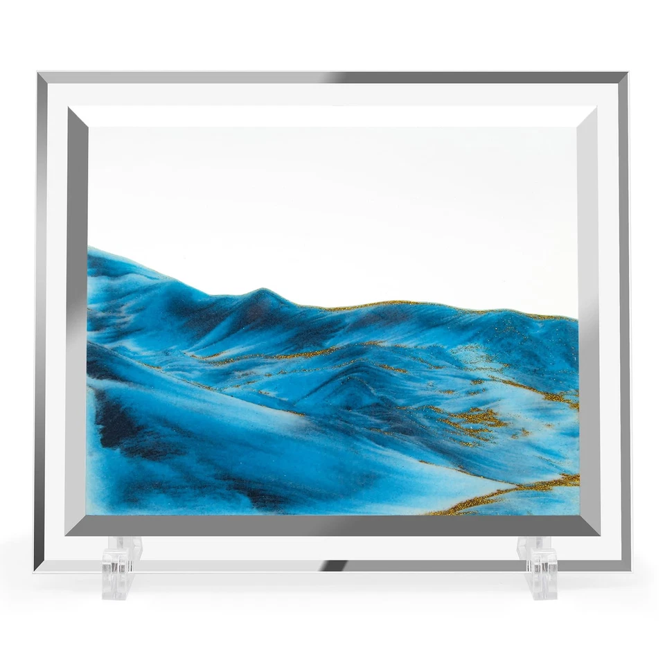 Moving Sand Art Picture Dynamic Desktop for Home Decor & Office 12x10inch