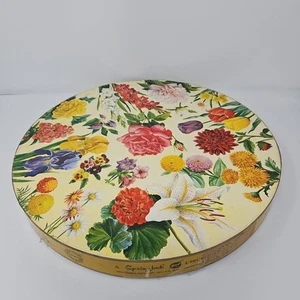 Vintage Springbok Circular Puzzle Garden Flowers Maynard Reece Art ~ COMPLETE - Picture 1 of 6