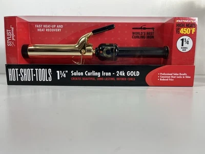 Hot Shot Tools Rizador 1 1/4” Salón Oro 24k NUEVO Foto 1 de 4