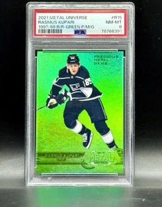 2021 SKYBOX METAL UNIVERSE RASMUS KUPARI PRECIOUS METAL GEMS GREEN PMG /10 PSA 8 - Picture 1 of 2