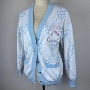 Sanrio Hello Kitty Snow Angel Cardigan Sweater Snowflake Buttons Kawaii Cute - Picture 1 of 7