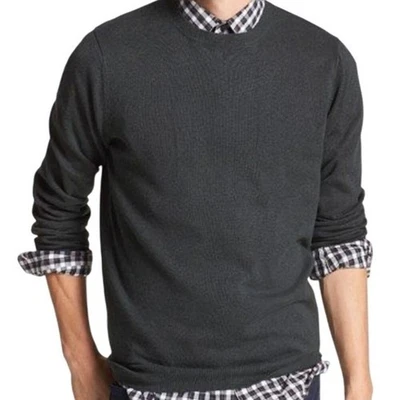 Suéter Wallin & Bros. Algodón y Cachemira Cuello Redondo Manga Larga Para Hombre Grande Foto 1 de 4