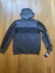Hurley Boys XL Nike Dri-fit Hoodie Full Zip Dark Grey Heather NWT - Picture 1 of 5