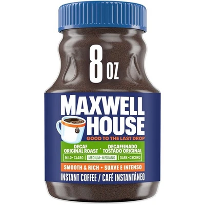 Maxwell House 原装烘焙速溶咖啡 8 盎司 – 丰富、浓郁的风味 & 英寸 — 第 1/4 张图片