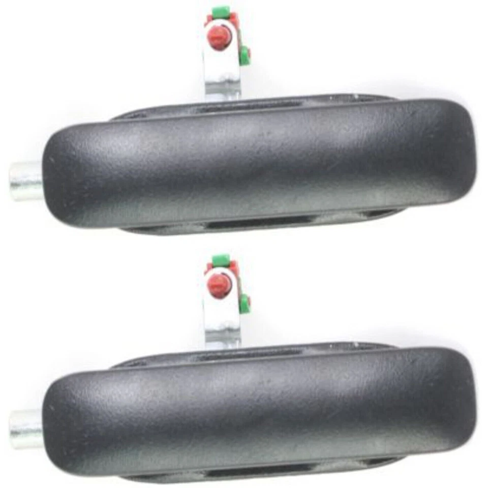 Juego de manijas de puerta para Ford E-150 Econoline 1992-02 puerta corredera Smth negro metal 2 piezas Foto 1 de 4