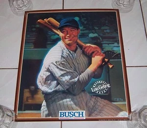 NY Yankees Lou Gehrig Busch Beer Poster - Picture 1 of 1
