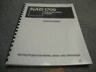 Nad Owner's Manuals (Comb Bound With Protective Cover)