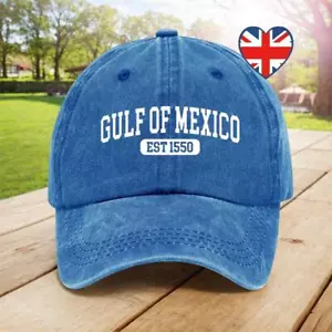 Gulf of Mexico Est 1550 Baseball Cap Vintage Hat for Men Women(Royal Blue) - Picture 1 of 12