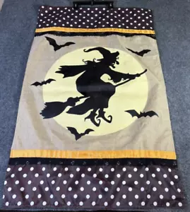 Bruja Halloween Exterior Bandera Murciélagos Grandes Luna Patio Banner Decoración Espeluznante - Imagen 1 de 3