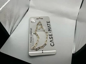 Case Mate Chain Phone Wristlet Attaches To Most Phone Cases Gold - Picture 1 of 2