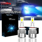 2x 9005 HB3 H10 9145 LED Headlight Kit Bulbs Hi/Lo Beam 8000K ice blue fog light