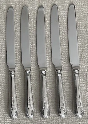 Set of 5 Towle HOTEL Multi Motif Stainless 18/10 Beaded Dinner Knives — 第 1/4 张图片