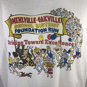 VTG Mehlville Oakville School District Foundation Run Tee Single Stitch USA 90s