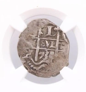 Bolivia Cob Real 1734 P E  3.46 grams NGC XF45 - Picture 1 of 5
