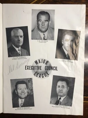 William Will Harridge Signed 1949 World Series Program, Pencil Autograph  - Image 1 of 4