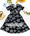 Simply Black & White Dress Tie Waist With Side Pockets for Women Casual Party