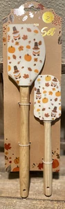 Pilgrim Gnomes Spatula Set, Fall Leaves Pumpkins & Acorns Spatulas, Fall Spatula - Picture 1 of 12