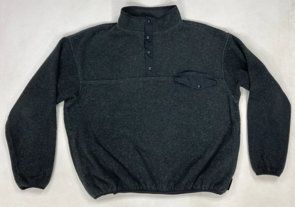 VINTAGE Eastern Mountain Sports EMS Fleece Jacket Men XL Black Multicolor USA - Image 1 of 4