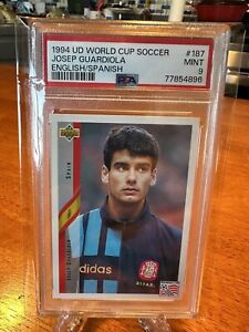 1994 JOSEP Pep GUARDIOLA Upper Deck UD World Cup USA Soccer Card #187 PSA Spain