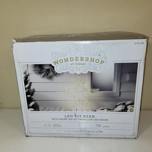 Lit LED Hanging Star Window Decor with 70 Warm White Bulbs - Picture 1 of 6