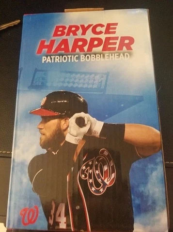 2018 Nationals BRYCE HARPER Bobblehead Patriotic Stadium Bobble SGA WASHINGTON Cover