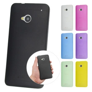 Ultra Slim Case HTC ONE M7 Fein Matt Schutz Hülle Skin Cover Schale Tasche Folie - Picture 1 of 34